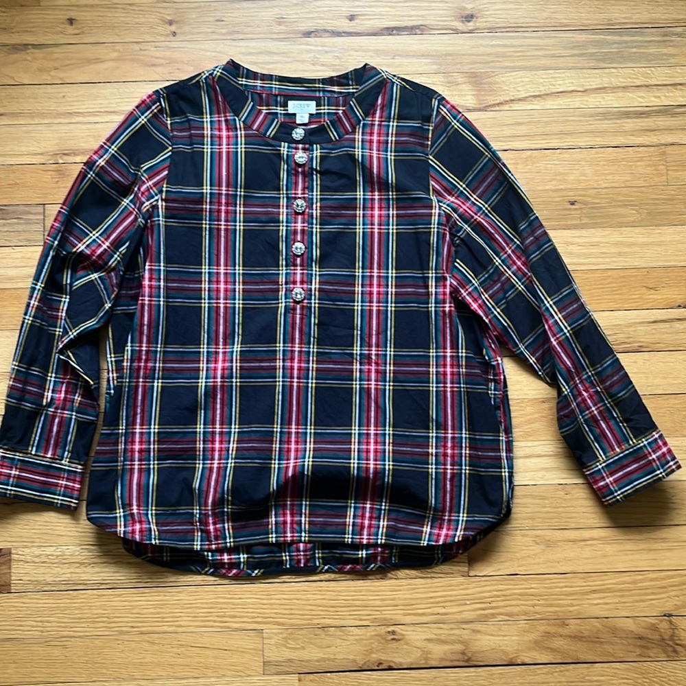 J.Crew Plaid Popover